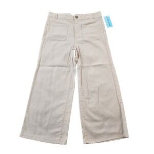 Derek Love Girl's  Patch Front Pocket Wide Leg Ankle Pants 100% Cotton Size 12